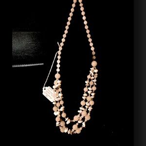 Amazing Beautiful 14 inch, Automatic White Jade Necklace. 3 layers flowing